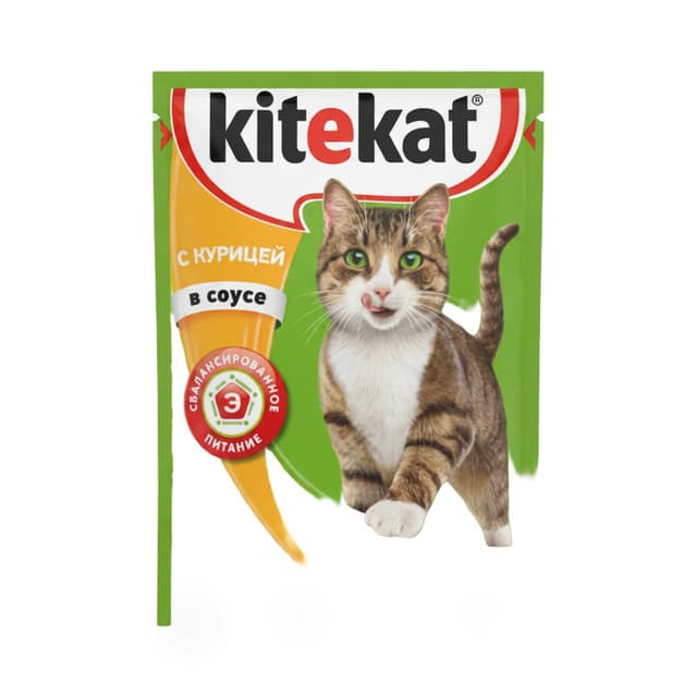 Kitekat Корм для взрослых кошек «Kitekat» с курицей в соусе (85 гр) — 286 〒 | Купить с доставкой