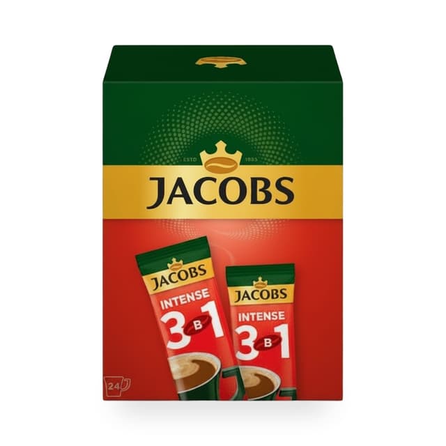 Кофейный напиток Jacobs Intense 3 в 1. 24 шт — 2 600 〒 | Купить с доставкой