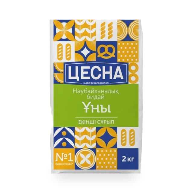 Мука пшеничная Цесна, 2 сорт, 2 кг. — 1 300 〒 | Купить с доставкой