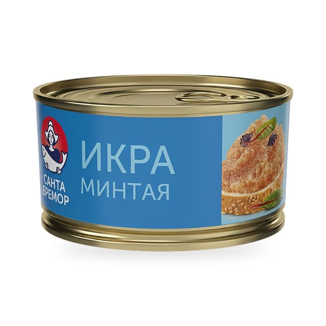 Икра минтая Санта бремор 130гр — 1 950 〒 | Купить с доставкой