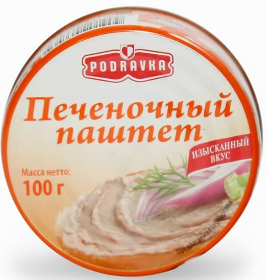 Паштет печеночный Podravka 100 г — 889 〒 | Купить с доставкой