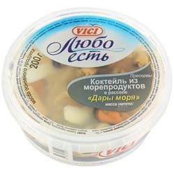 Коктейль из морепродуктов в масле "Любо есть"  VICI, 200 гр — 1 699 〒 | Купить с доставкой