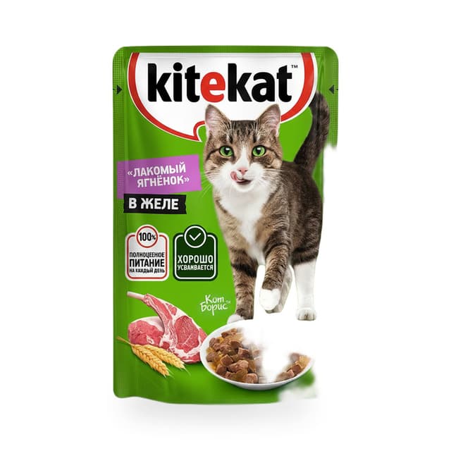 Kitekat Корм для кошек « Ягненок в желе» — 286 〒 | Купить с доставкой