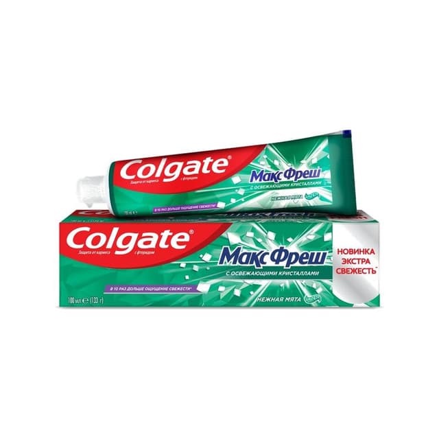 Colgate Макс Фреш Нежная Мята освежающая зубная паста, 100 мл — 2 049 〒 | Купить с доставкой