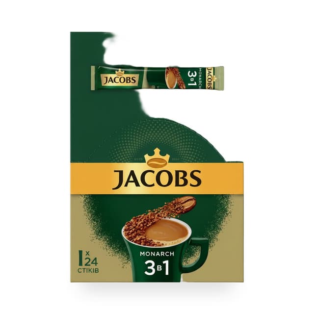 Кофейный напиток Jacobs Monarch 3в1. 24 шт — 2 600 〒 | Купить с доставкой