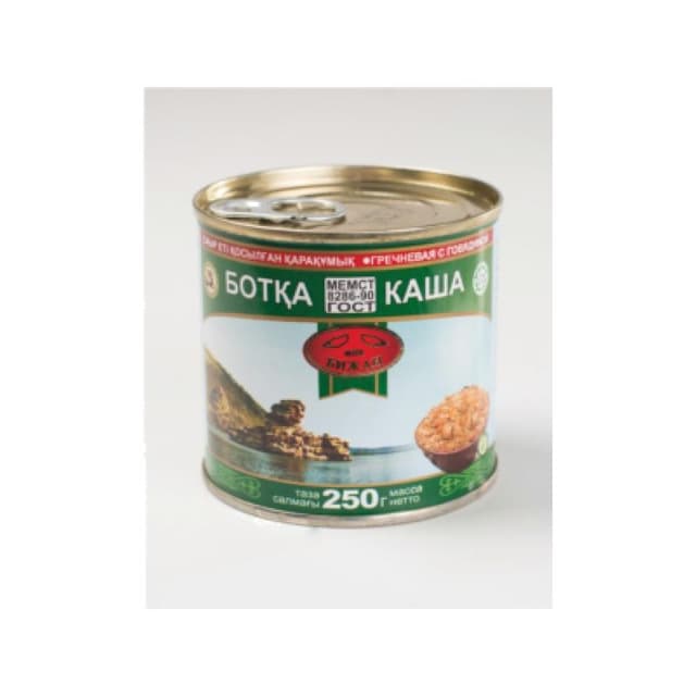 Бижан Каша гречневая  с говядиной, 250 гр. — 783 〒 | Купить с доставкой