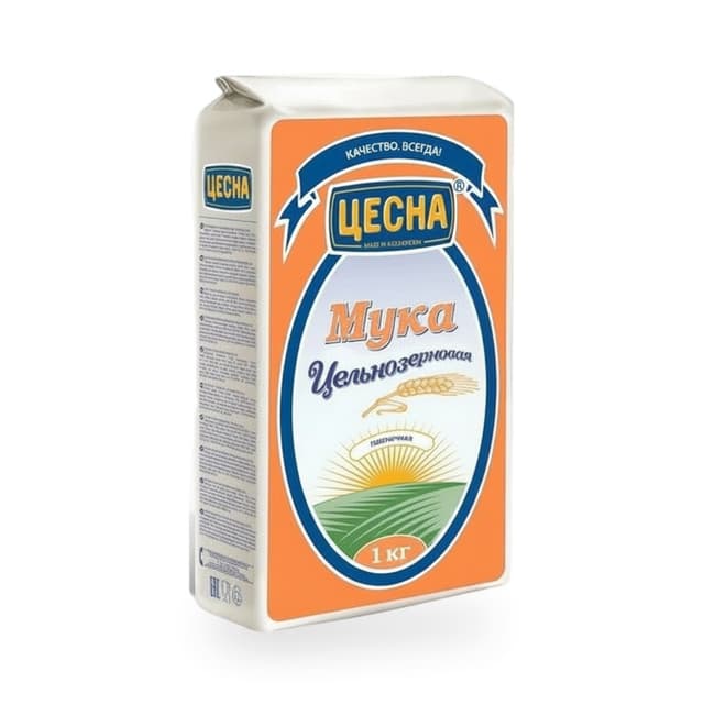 Мука пшеничная Цесна цельнозерновая 1 кг. — 910 〒 | Купить с доставкой