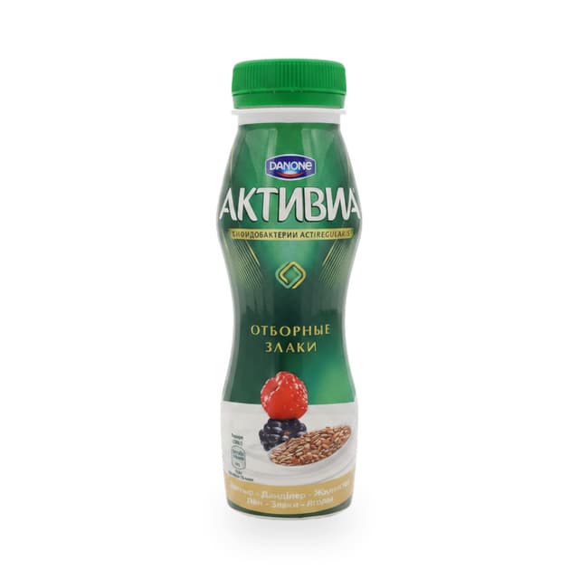 Биойогурт Активиа DANONE питьевая Лён злаки ягоды 270 гр — 650 〒 | Купить с доставкой