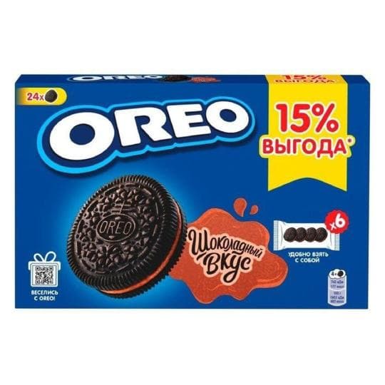 OREO| печенье шоколадное с какао и кремовой начинкой 228г — 1 189 〒 OREO| печенье шоколадное с какао и кремовой начинкой 228г — 1 189 〒 | Купить с доставкой
