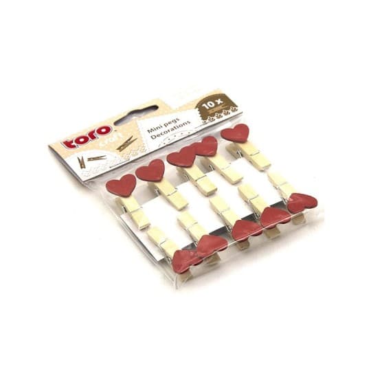 Прищепки мини Toro сердечки деревянные 3,5 см 10 шт — 820 〒 Прищепки мини Toro сердечки деревянные 3,5 см 10 шт — 820 〒 | Купить с доставкой