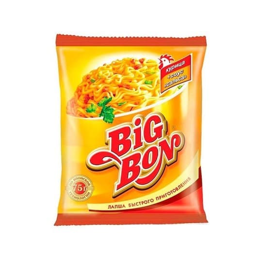 Лапша быстрого приготовления Big Bon Курица+соус сальса 75г — 260 〒 Лапша быстрого приготовления Big Bon Курица+соус сальса 75г — 260 〒 | Купить с доставкой