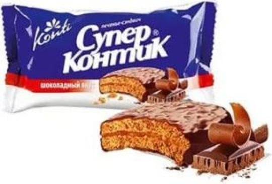 ПЕЧЕНЬЕ КОНТИ СУПЕР КОНТИК ШОКОЛАДНЫЙ ВКУС 100ГР — 359 〒 ПЕЧЕНЬЕ КОНТИ СУПЕР КОНТИК ШОКОЛАДНЫЙ ВКУС 100ГР — 359 〒 | Купить с доставкой