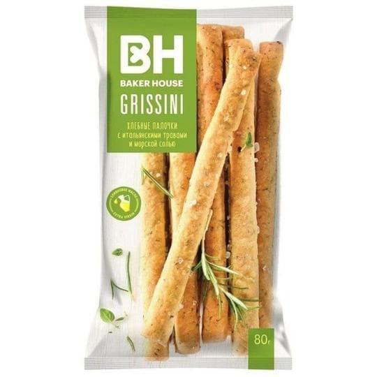 ПАЛОЧКИ ХЛЕБНЫЕ BAKER HOUSE GRISSINI ИТАЛЬЯНСКИЕ ТРАВЫ 80ГР — 505 〒 ПАЛОЧКИ ХЛЕБНЫЕ BAKER HOUSE GRISSINI ИТАЛЬЯНСКИЕ ТРАВЫ 80ГР — 505 〒 | Купить с доставкой