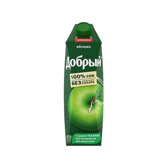 Сок Добрый яблочный 100% 1л — 1 020 〒 Сок Добрый яблочный 100% 1л — 1 020 〒 | Купить с доставкой