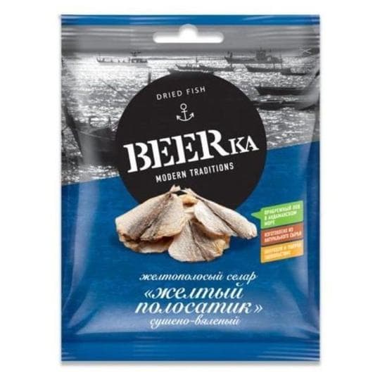 Рыбка Beerка "Желтый полосатик" сушено-вяленый, 40 гр. — 615 〒 Рыбка Beerка "Желтый полосатик" сушено-вяленый, 40 гр. — 615 〒 | Купить с доставкой