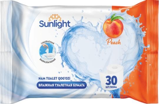 БУМАГА ВЛАЖНАЯ ТУАЛЕТНАЯ SUNLIGHT РОЗА/ПЕРСИК 30ШТ — 689 〒 БУМАГА ВЛАЖНАЯ ТУАЛЕТНАЯ SUNLIGHT РОЗА/ПЕРСИК 30ШТ — 689 〒 | Купить с доставкой