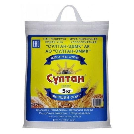 Мука Султан пшеничная высший сорт, 5 кг. — 2 430 〒 Мука Султан пшеничная высший сорт, 5 кг. — 2 430 〒 | Купить с доставкой