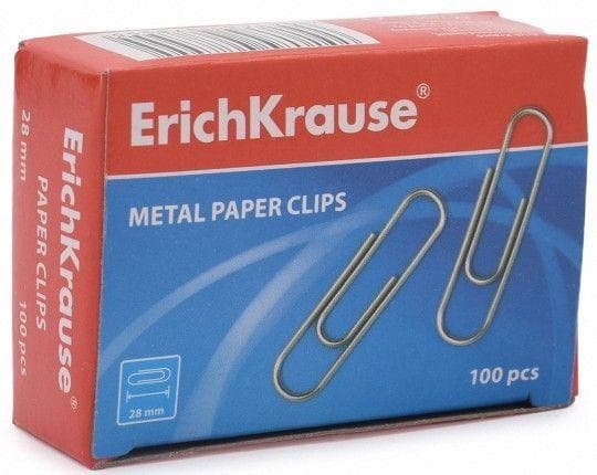 Скрепки металлические Erich Krause 28 мм 100 шт — 650 〒 Скрепки металлические Erich Krause 28 мм 100 шт — 650 〒 | Купить с доставкой