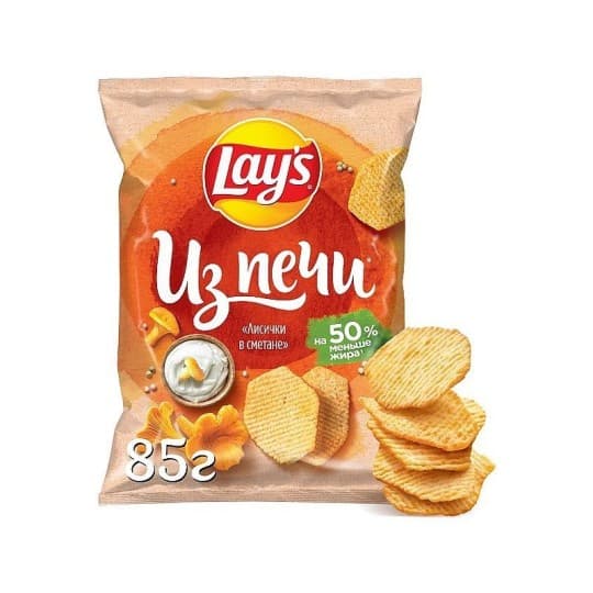 LAYS |Чипсы картофельные Из печи Лисички в сметане 85г — 800 〒 LAYS |Чипсы картофельные Из печи Лисички в сметане 85г — 800 〒 | Купить с доставкой