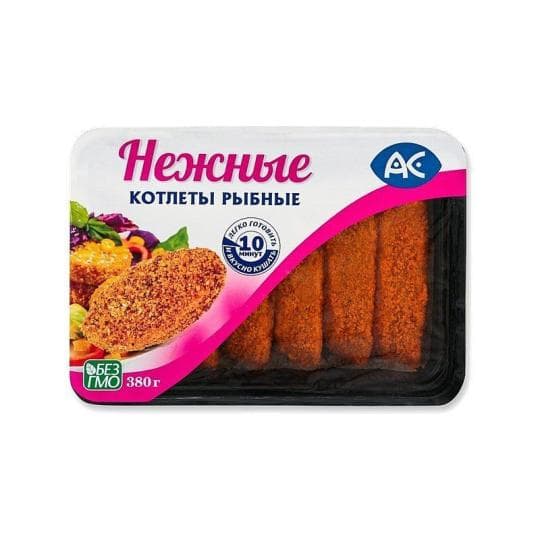 КОТЛЕТЫ РЫБНЫЕ АС НЕЖНЫЕ С/М 380ГР — 1 351 〒 КОТЛЕТЫ РЫБНЫЕ АС НЕЖНЫЕ С/М 380ГР — 1 351 〒 | Купить с доставкой