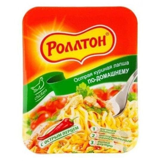 Лапша быстрого приготовления острая куриная по-домашнему Роллтон, 90 гр, лоток — 309 〒 Лапша быстрого приготовления острая куриная по-домашнему Роллтон, 90 гр, лоток — 309 〒 | Купить с доставкой