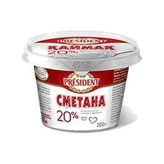 Сметана President 20% 200гр — 570 〒 Сметана President 20% 200гр — 570 〒 | Купить с доставкой