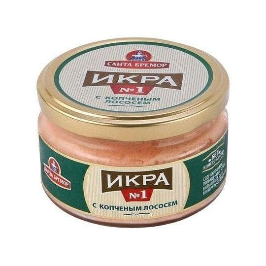 Икра Санта Бремор Мойвы №1 С копченым лососем 180гр — 1 567 〒 Икра Санта Бремор Мойвы №1 С копченым лососем 180гр — 1 567 〒 | Купить с доставкой