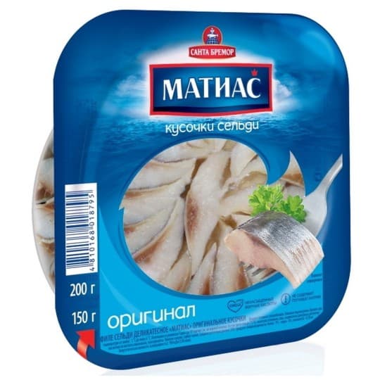 Сельдь Матиас Санта Бремор филе-кусочки 200 гр. — 1 309 〒 Сельдь Матиас Санта Бремор филе-кусочки 200 гр. — 1 309 〒 | Купить с доставкой