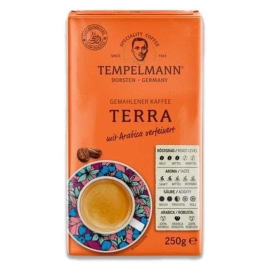 КОФЕ МОЛОТЫЙ TEMPELMANN TERRA 250ГР — 4 500 〒 КОФЕ МОЛОТЫЙ TEMPELMANN TERRA 250ГР — 4 500 〒 | Купить с доставкой