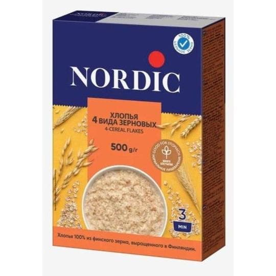 ХЛОПЬЯ NORDIC 4 ВИДА ЗЕРНОВЫХ 500ГР — 2 720 〒 ХЛОПЬЯ NORDIC 4 ВИДА ЗЕРНОВЫХ 500ГР — 2 720 〒 | Купить с доставкой