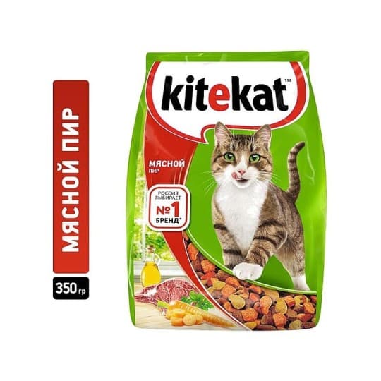 Сухой корм для кошек Kitekat™ мясной пир, 350г — 755 〒 Сухой корм для кошек Kitekat™ мясной пир, 350г — 755 〒 | Купить с доставкой