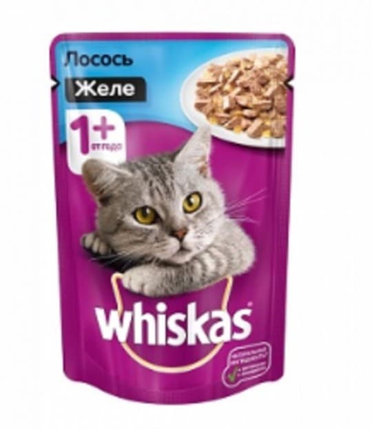 Корм Whiskas желе лосось — 286 〒 Корм Whiskas желе лосось — 286 〒 | Купить с доставкой