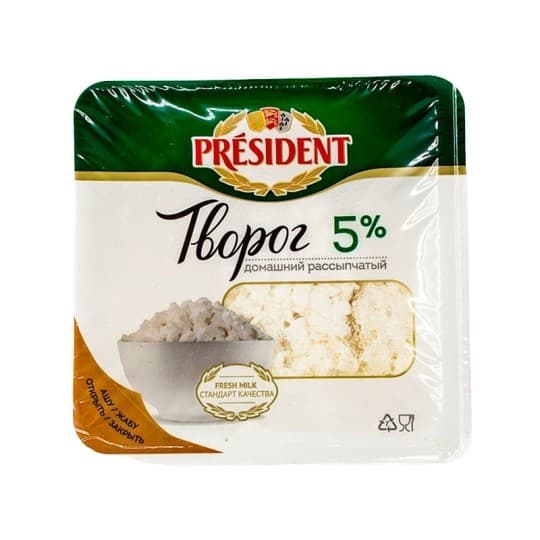 Творог домашний President 5% 200 г — 625 〒 Творог домашний President 5% 200 г — 625 〒 | Купить с доставкой