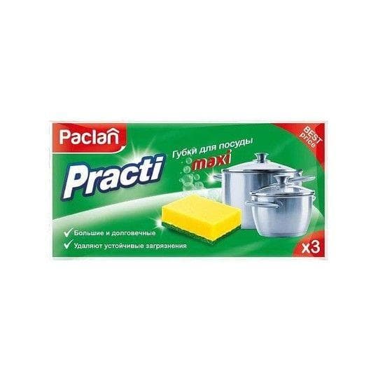 Губка для мытья посуды Paclan Practi maxi 3 шт — 479 〒 Губка для мытья посуды Paclan Practi maxi 3 шт — 479 〒 | Купить с доставкой