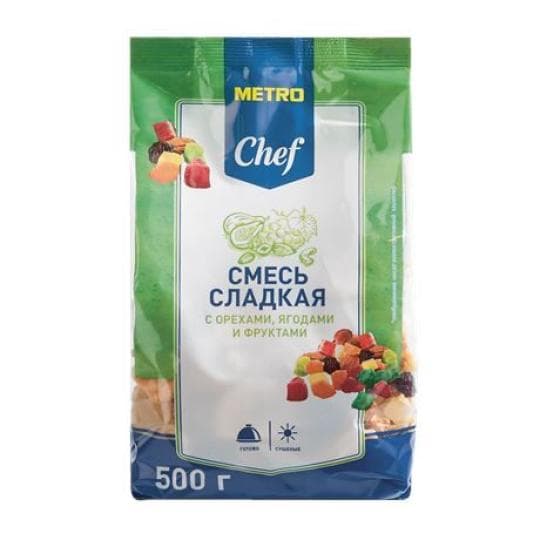 Смесь Metro Chef сладкая с орехами, ягодами и фруктами, 500 гр. — 3 479 〒 Смесь Metro Chef сладкая с орехами, ягодами и фруктами, 500 гр. — 3 479 〒 | Купить с доставкой