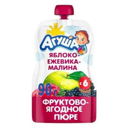 Пюре детское Агуша яблоко ежевика малина 90 г — 490 〒 Пюре детское Агуша яблоко ежевика малина 90 г — 490 〒 | Купить с доставкой