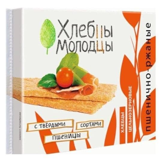 Хлебцы Молодцы пшенично-ржаные, цельнозерновые 110г — 389 〒 Хлебцы Молодцы пшенично-ржаные, цельнозерновые 110г — 389 〒 | Купить с доставкой