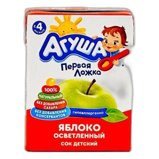 Сок детский Агуша яблоко осветленный 200 мл — 400 〒 Сок детский Агуша яблоко осветленный 200 мл — 400 〒 | Купить с доставкой