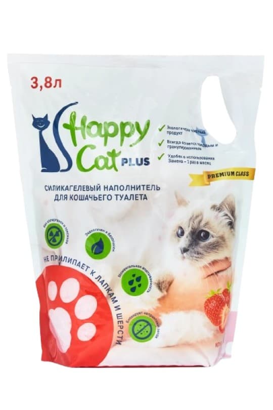 Силикагелевый наполнитель Happy Cat plus ,3.8 л ,Клубника — 3 900 〒 Силикагелевый наполнитель Happy Cat plus ,3.8 л ,Клубника — 3 900 〒 | Купить с доставкой