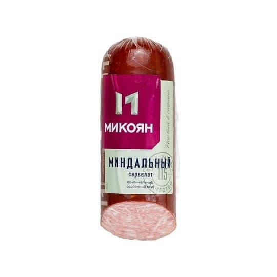 Колбаса варено-копченая "Микоян" "Миндальный сервелат", 350 гр — 1 710 〒 Колбаса варено-копченая "Микоян" "Миндальный сервелат", 350 гр — 1 710 〒 | Купить с доставкой