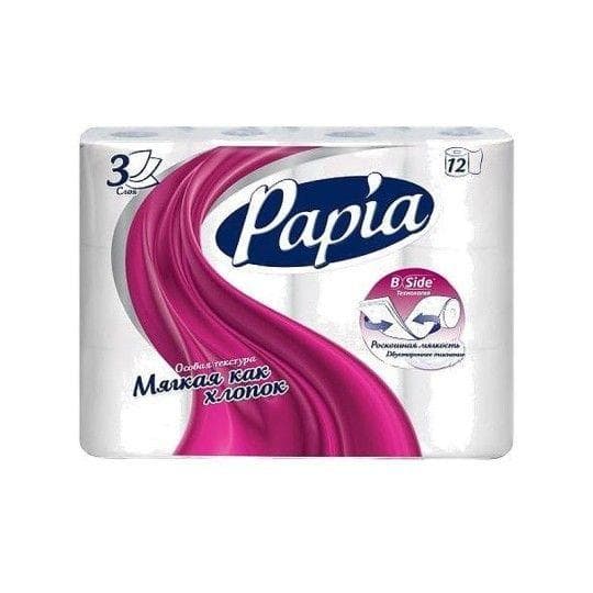 Бумага туалетная Papia белая 3-слойная 12 рулонов — 3 300 〒 Бумага туалетная Papia белая 3-слойная 12 рулонов — 3 300 〒 | Купить с доставкой