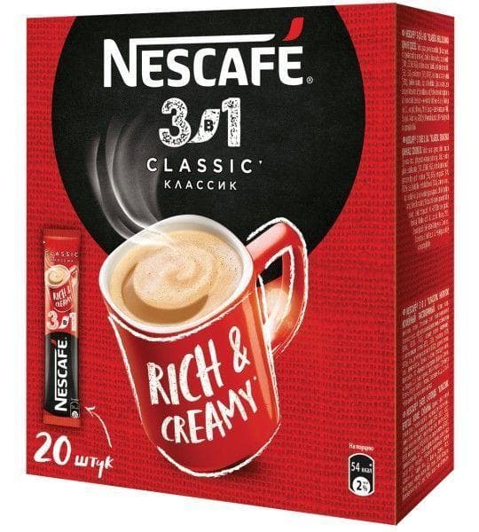 Кофе растворимый Nescafe 3-в-1 классик 13 г — 2 069 〒 Кофе растворимый Nescafe 3-в-1 классик 13 г — 2 069 〒 | Купить с доставкой
