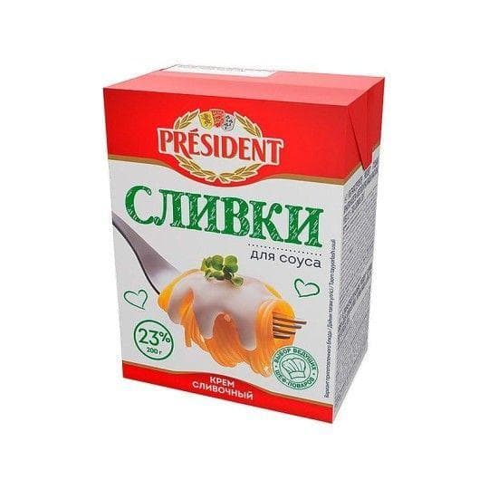 Сливки President 23% для соуса крем сливочный 200 г — 1 320 〒 Сливки President 23% для соуса крем сливочный 200 г — 1 320 〒 | Купить с доставкой