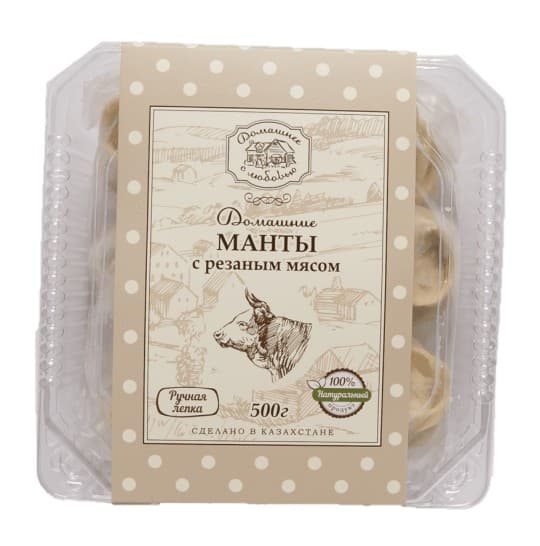Манты с резаным мясом Домашнее с любовью, 500гр. — 4 752 〒 Манты с резаным мясом Домашнее с любовью, 500гр. — 4 752 〒 | Купить с доставкой