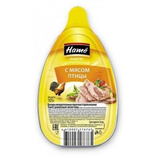Паштет из мяса птицы Hame 105г — 815 〒 Паштет из мяса птицы Hame 105г — 815 〒 | Купить с доставкой