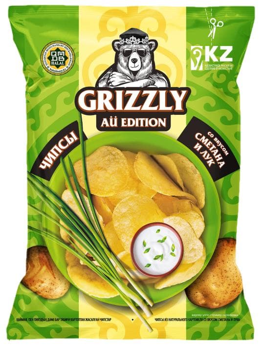 ЧИПСЫ GRIZZLY СО ВКУСОМ СМЕТАНЫ И ЛУКА 100 ГР — 669 〒 ЧИПСЫ GRIZZLY СО ВКУСОМ СМЕТАНЫ И ЛУКА 100 ГР — 669 〒 | Купить с доставкой