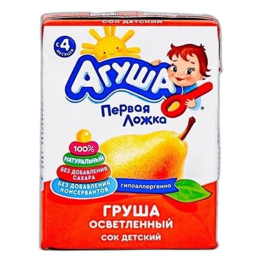 Сок детский Агуша груша осветленный 200 мл — 367 〒 Сок детский Агуша груша осветленный 200 мл — 367 〒 | Купить с доставкой