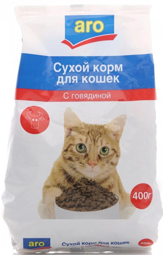 Корм для кошек сухой Aro с говядиной 400 г — 539 〒 Корм для кошек сухой Aro с говядиной 400 г — 539 〒 | Купить с доставкой