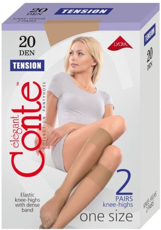 Гольфы женские Conte tension 20 ден natural единый размер 2 пары — 1 229 〒 Гольфы женские Conte tension 20 ден natural единый размер 2 пары — 1 229 〒 | Купить с доставкой
