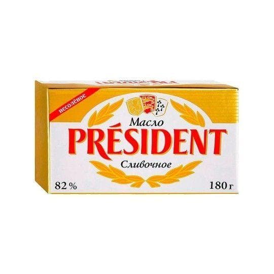 Масло сливочное President 82% несоленое 180 г — 1 700 〒 Масло сливочное President 82% несоленое 180 г — 1 700 〒 | Купить с доставкой